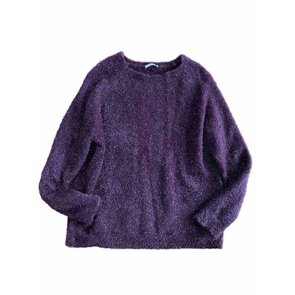 iBlues Sweater Purple Tinsel Plum Medium Aubergine Metallic I Blues - Picture 1 of 12